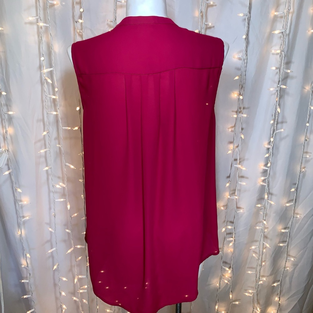 Torrid Magenta Georgette Pullover Sleeveless Blou… - image 8